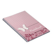 Schmetterling und Blume-Notebook Notizblock (Rechte Seite)