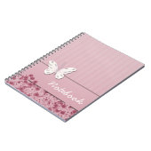 Schmetterling und Blume-Notebook Notizblock (Linke Seite)