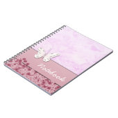 Schmetterling und Blume-Notebook Notizblock (Linke Seite)