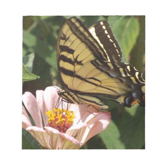 Schmetterling und Blume Notizblock (Vorderseite)