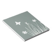Schmetterling und Blume Notizblock (angewinkelt)