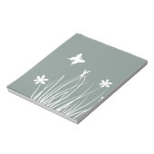 Schmetterling und Blume Notizblock (Rotiert)