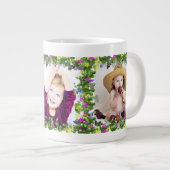 Schmetterling und Blume Rahmen für drei Jumbo-Tasse (Vorderseite Rechts)