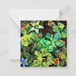 Schmetterling und Blume Rodilius Card Mitteilungskarte