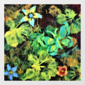 Schmetterling und Blume Rodilius Fensterklammer Fensteraufkleber (Blatt)