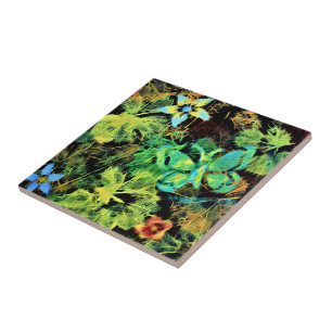 Schmetterling und Blume Rodilius Keramik Tile Fliese