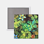 Schmetterling und Blume Rodilius Magnet (Vorderseite/Rückseite)