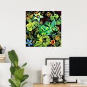 Schmetterling und Blume Rodilius Poster (Heimbüro)