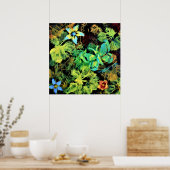 Schmetterling und Blume Rodilius Poster (Küche)