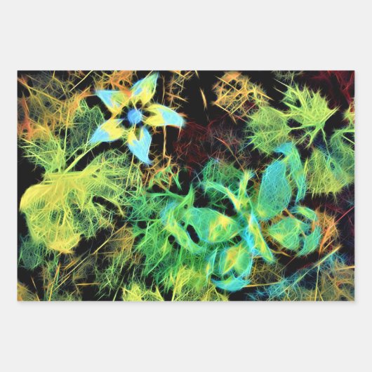 Schmetterling und Blume Rodilius Wrapping Paper Geschenkpapier Set (Vorderseite 2)