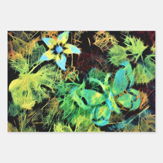 Schmetterling und Blume Rodilius Wrapping Paper Geschenkpapier Set (Vorderseite)