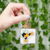 Schmetterling und Blume Schlüsselanhänger (Hand)
