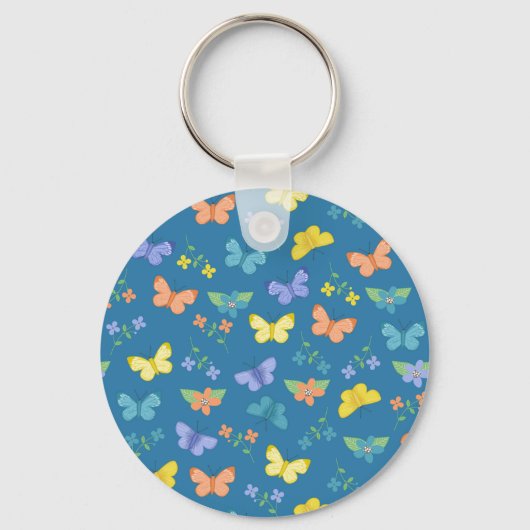 Schmetterling und Blume Schlüsselanhänger (Vorderseite)
