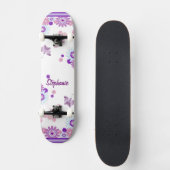 Schmetterling und Blume Skateboard (Vorderseite)