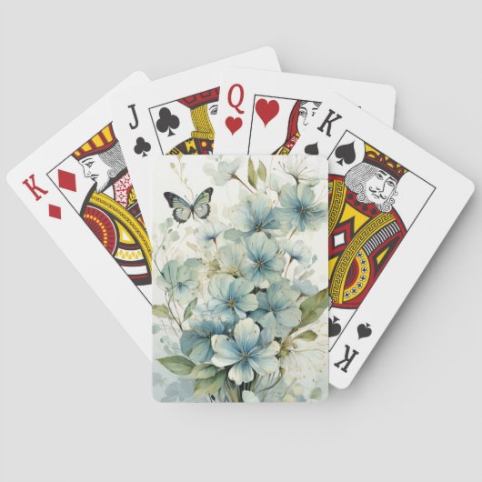 Schmetterling und Blume Spielkarten (Rückseite)