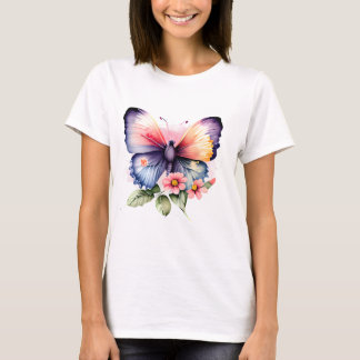 Schmetterling und Blume T-Shirt