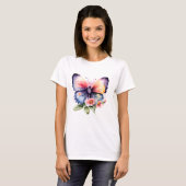 Schmetterling und Blume T-Shirt (Vorne ganz)