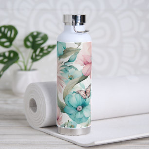 Schmetterling und Blume Trinkflasche