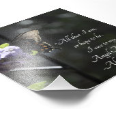 Schmetterling und Blume zu meinem Zitat meiner Mut Fotodruck (Ecke)