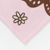 Schmetterling und Blumen nahtloses Muster Fleecedecke (Ecke)