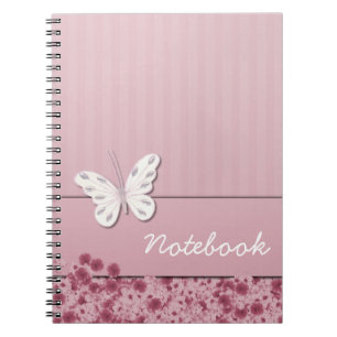 Schmetterling und Blumen Notizbuch Notizblock