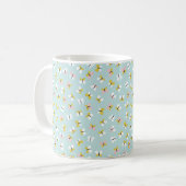 Schmetterling- und Blumenmuster Kaffeetasse (Vorderseite Links)