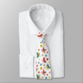 Schmetterling- und Blumenmuster  Krawatte (Gebunden)