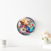 Schmetterling und Blut Runde Wanduhr (Zuhause)