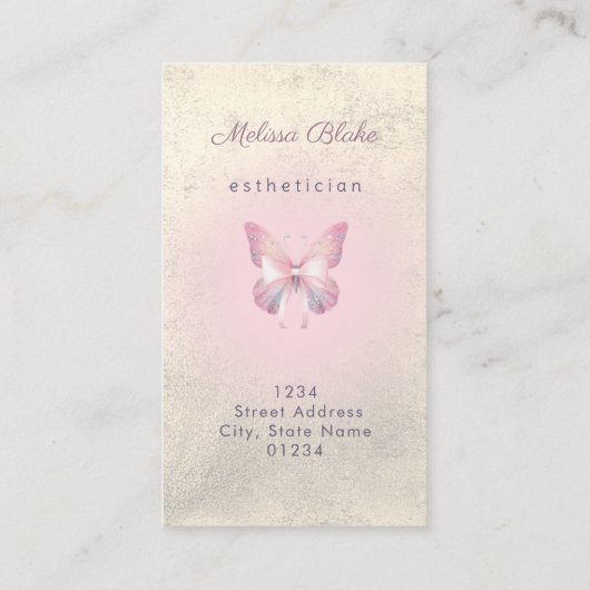 Schmetterling und Buglogo Visitenkarte (Rückseite)