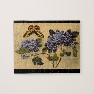 Schmetterling und Dahlias', unbekanntes artist_The Puzzle