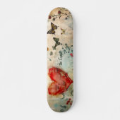 Schmetterling und ein rotes Herz Skateboard (Vorne)