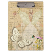 Schmetterling und Engel Collage Klemmbrett (Vorderseite)