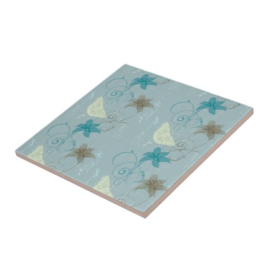 Schmetterling und Flora Fliese (Seite)