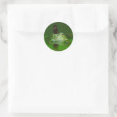 Schmetterling und Frosch Runder Aufkleber (Tasche)