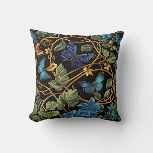 Schmetterling und Froschwirbel Kissen (Vorderseite)
