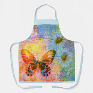 Schmetterling und Gänseblümchen Schürze