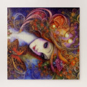 Schmetterling und Gartengöttin in der Blues Wasser Puzzle (Horizontal)