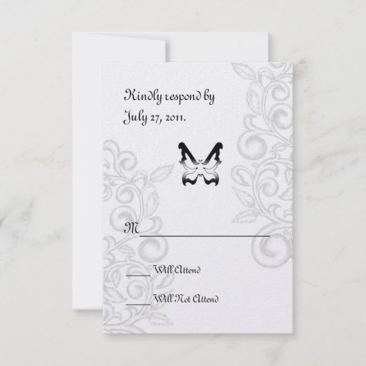 Schmetterling und Geblüht UAWG RSVP Karte (Vorderseite)