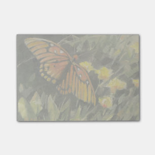 Schmetterling und gelbe Blumen Post-it Klebezettel