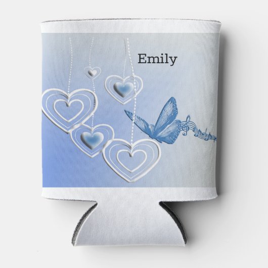 Schmetterling und Herz Dosenkühler (Vorderseite)