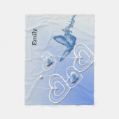 Schmetterling und Herz Fleecedecke (Vorderseite)