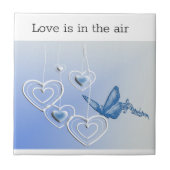 Schmetterling und Herz Fliese (Vorderseite)