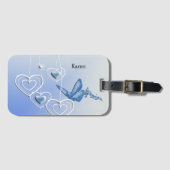 Schmetterling und Herz Gepäckanhänger (Vorderseite (Horizontal))