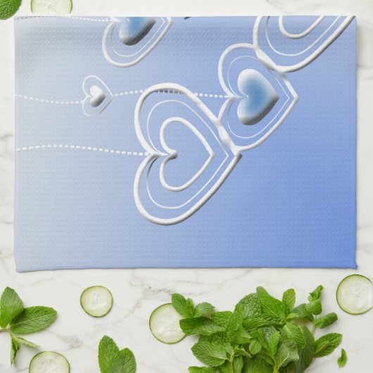 Schmetterling und Herz Geschirrtuch (Gefaltet)