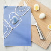 Schmetterling und Herz Geschirrtuch (Viertel Falte)