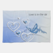 Schmetterling und Herz Geschirrtuch (Horizontal)