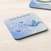 Schmetterling und Herz Getränkeuntersetzer (Linke Seite)