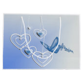 Schmetterling und Herz Große Geschenktüte (Rückseite)