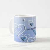 Schmetterling und Herz Kaffeetasse (Vorderseite Links)