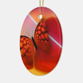 Schmetterling und Herz Keramik Ornament (Links)